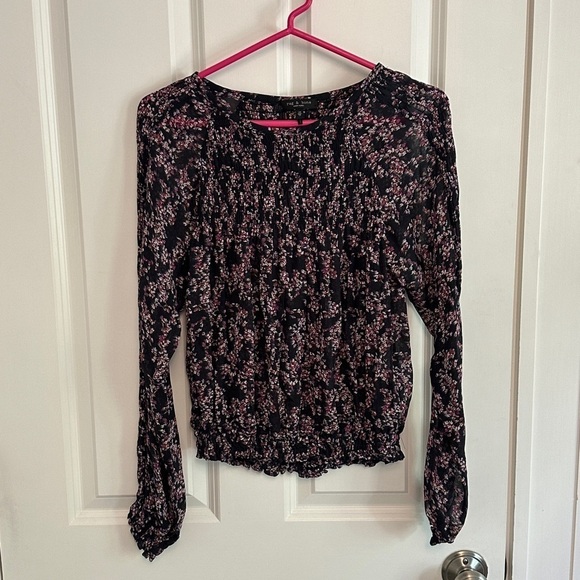 Rag and Bone Celeste Floral Viscose Blouse Size XS - Picture 5 of 7